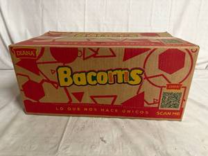 lot 93 image: 24 Bags of Bacorns BBQ Bacon Corn Chips