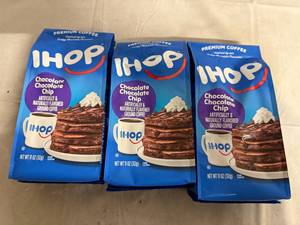 lot 122 image: 3 Bogs of IHOP Chocolate Chocolate Chip Pancake Mix