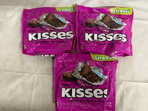 lot 156 image: 3 Bags of Hersheys Rainbow Brownie Kisses