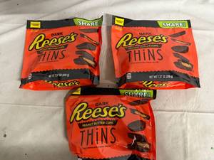 lot 182 image: 3 Bags of Dark Reeses Thins
