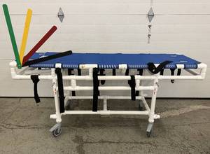 lot 7 image: MSRP $1800 Emergency Preparedness Collapsible Mobile Gurney Stretcher TEMPS Bed Camping Cot With Locking Wheels 450lb Capacity -&nbspHealthcare Grade,&nbspPerfect For Festivals & Crowded Events - Appear New