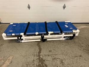 lot 8 image: MSRP $1800 Emergency Preparedness Collapsible Mobile Gurney Stretcher TEMPS Bed Camping Cot With Locking Wheels 450lb Capacity -&nbspHealthcare Grade,&nbspPerfect For Festivals & Crowded Events - Appear New