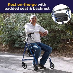 lot 14 image: Drive Medical R7 Rollator Walker - Compact Fold for Simple Storage and Travel - Great Condition