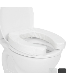 lot 120 image: Brand New Vive Toilet Seat Cushion Soft Cushioned Foam - Easy Clean Soft Padded Bathroom Attachment - Elongated, Standard Seats - Comfort & Support Donut for Handicap Adults