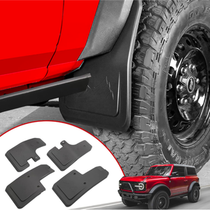 lot 123 image: Brand New Mabett Mud Flaps for Ford Bronco Accessories 2021 2022 2023 2024 2025 24-Door No Punching Required Front and Rear $129.99 Retail
