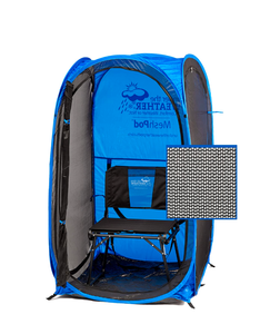 lot 125 image: Brand New WeatherPod The Original Shark Tank MyPod 1-2 Person Pop-Up Pod - Stay Warm, Dry, and Out of The Sun - Weather Pod for Sports, Rain, or Wind $109.99 Retail