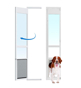 lot 134 image: Brand New Ellion XL Openable Pet Door For Sliding Glass Doors Adjustable 91 716 to 96 $279.99 Retail