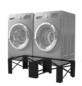 lot 140 image: Brand New 2 in 1 Washer Dryer Pedestals 29 - Laundry Pedestal for Washer and Dryer Stand, Steel Washing Machine Stand Raiser, Compatible with Most 4.8-5.3 cu. ft. Capacity Washer Black $99.99 Retail