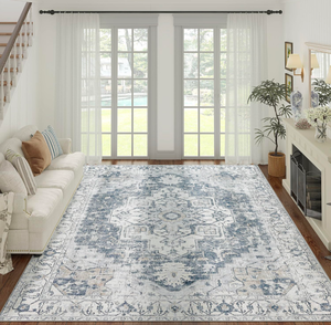 lot 157 image: Brand New 9x12ft JinChan Area Rug Medallion Grey $139.99 Retail