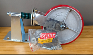 lot 170 image: Brand New Gate Wheel 8inch Fence Gate Wheels for Metal Tube Gate 800lb Capacity 360 Degree Rotation Spring-Loaded Heavy Duty Gate Caster with Screws & Screwdriver $84.99 Retail