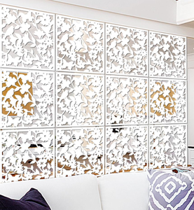 lot 175 image: Brand New LChen Hanging Room Divider 12pc PVC Panel Screen Birds and Flowers