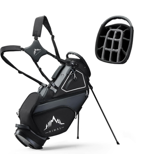 lot 180 image: Brand New 14 Way Dividers Fold Stand Bag Lightweight Fold Bag for Men and Women Multiple Pockets and Dual Straps $119.99 Retail