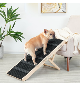 lot 183 image: Brand New SweetBin Dog Adjustable Dog Ramp White 14 to 26 Non Slip Pet Stairs $53.99 Retail