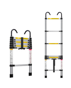 lot 190 image: Brand New ZenAscend 6.6ft Telescopic Ladder Lightweight Collapsible Ladder with Hook Aluminum Extension $77.99 Retail