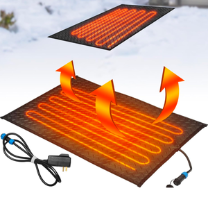 lot 191 image: Brand New Baquler 30 x 60 Heated Snow Ice Melting Mats No Slip Heated Outdoor Mats $190.99 Retail