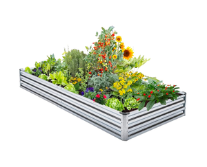 lot 196 image: Brand New Galvanized Raised Garden Beds 2 pack $199.99 Retail