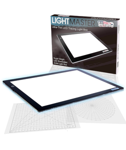 lot 207 image: Brand New U.S. Art Supply Lightmaster 17x24 (A2) LED Lightbox Board - 32.5 Diagonal, Ultra-Thin, Dimmable Light Pad - Measuring Grid & Protractor Included - 110V, Flicker-Free, Portable, 50,000 Hour LEDs $149.99 Retail