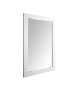 lot 218 image: Brand New Rectangular Wall Mirror 24 x 36 White $48.31 Retail