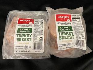 lot 9 image: Hormel Hickory Smoked Turkey Breast - 2 Packs, 32 oz Each