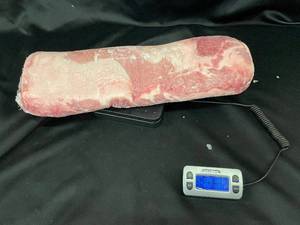 lot 57 image: Frozen Premium Iowa Pork Boneless Strap-Off Loin 10lbs 10ozs