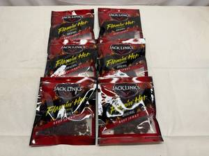 lot 46 image: 6x Jack Links Beef Jerky-Flamin Hot