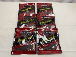 lot 47 image: 6x Jack Links Beef Jerky-Flamin Hot
