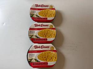 lot 82 image: CC. 3x 1lb 4oz Bob Evans Macaroni & Cheese