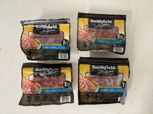 lot 121 image: L. 4x 1lb Cubed Ham-Smithfield Anytime Favorites