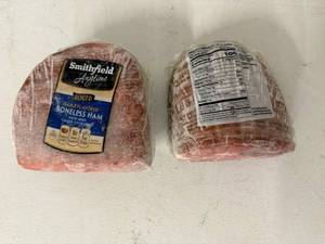 lot 125 image: E. 5.10lbs Smithfield Sliced Boneless Ham-Maple Flavored