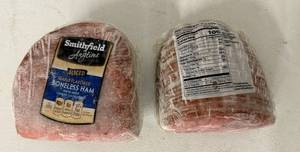 lot 127 image: E. 4.65lbs Smithfield Sliced Boneless Ham-Maple Flavored