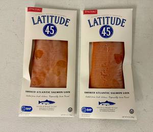 lot 131 image: UP. 2x 8oz Smoked Atlantic Salmon Loin-Sliced
