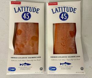 lot 132 image: UP. 2x 8oz Smoked Atlantic Salmon Loin-Sliced