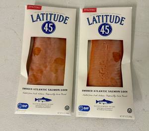 lot 134 image: UP. 2x 8oz Smoked Atlantic Salmon Loin-Sliced
