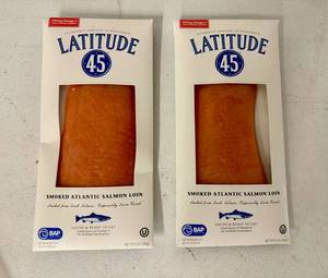lot 136 image: UP. 2x 8oz Smoked Atlantic Salmon Loin-Sliced