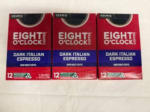 lot 173 image: SSS. 3x 12ct Eight OClock Coffee-Dark Italian Espresso-K-Cups