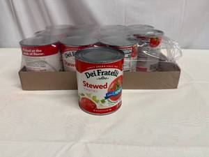 lot 448 image: 12x 28oz Dei Fratelli Stewed Tomatoes