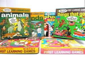 lot 52 image: Lot of 6 Vintage DISNEY 1960s Learning Games wOriginal Boxes