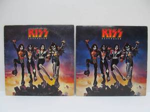 lot 64 image: 2 KISS Destroyer Vinyl Records - 2 Different Labels