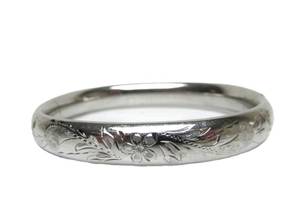 lot 82 image: Vintage Etched Sterling Silver Bracelet by H.F. Barrows
