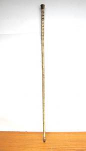 lot 94 image: Excellent Antique Shark Vertebrae Horn Handled Walking Stick