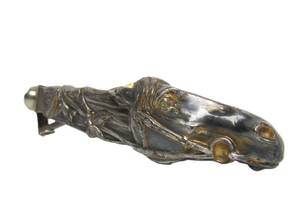 lot 97 image: Fantastic Antique ca 1915 Art Nouveau Dramatic Horsehead Cigar Cutter