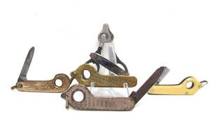 lot 101 image: Group of Ornate Antique Victorian Cigar Cutters - Including Sterling Silver Handled