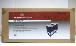 lot 124 image: Large Brand New Sealed 80 Quart Rolling Cooler Cart