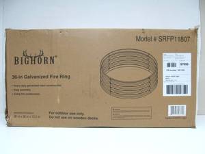 lot 125 image: Brand New BIGHORN 36 Galvanized Fire Ring