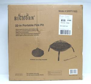 lot 127 image: Brand New BIGHORN 22 Portable Fire Pit