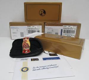 lot 133 image: 4 Larger Size Brand New & Sealed Franklin Mint Boy Scout Folding Knives