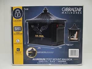 lot 140 image: Brand New Heavy Cast Aluminum Gibraltar Mailbox