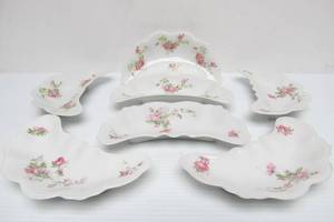 lot 149 image: Set of 7 Antique MZ Crescent Plates - ca. 1890s