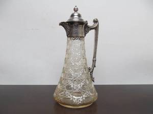 lot 157 image: Excellent Antique Viennese Silver & Silver Claret Jug by Franz Sikora - ca. 1910