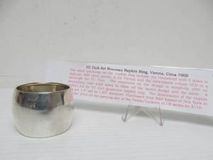 lot 159 image: Antique Art Nouveau Silver Napkin Ring by Vincenz Carl Dub - Vienna - ca. 1900